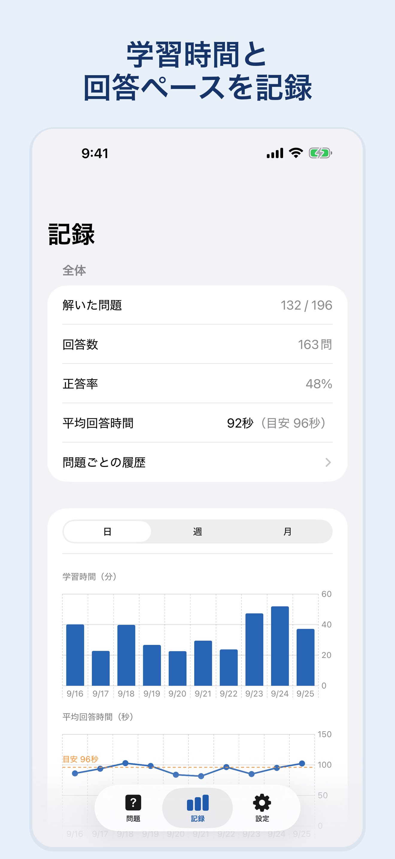 記録画面