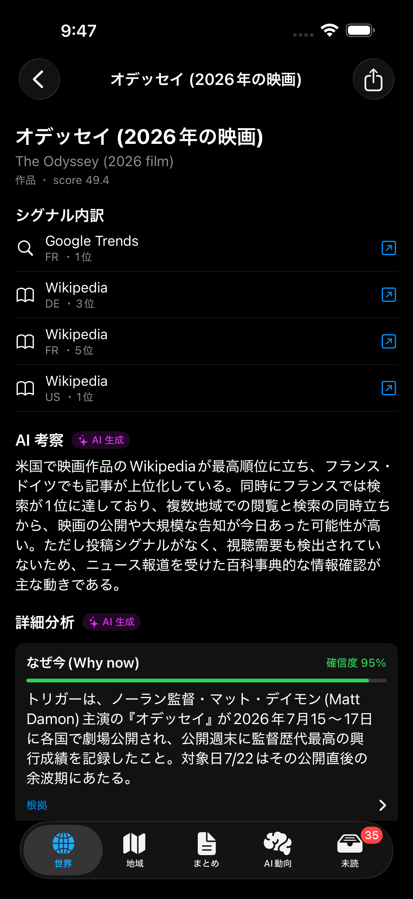 シグナル内訳画面